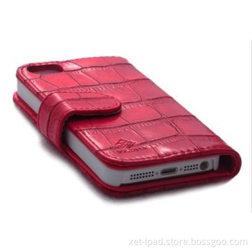 Flip leather wallet cases for iPhone 5/5S, ultra-thin design